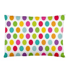 Polka Dot Yellow Green Blue Pink Purple Red Rainbow Color Pillow Case by Mariart