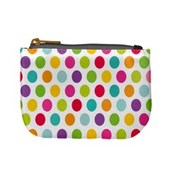 Polka Dot Yellow Green Blue Pink Purple Red Rainbow Color Mini Coin Purses by Mariart