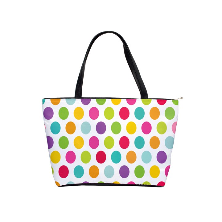 Polka Dot Yellow Green Blue Pink Purple Red Rainbow Color Shoulder Handbags