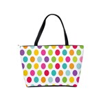 Polka Dot Yellow Green Blue Pink Purple Red Rainbow Color Shoulder Handbags Back