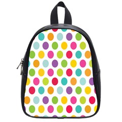 Polka Dot Yellow Green Blue Pink Purple Red Rainbow Color School Bags (small)  by Mariart