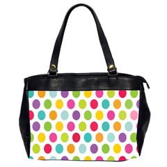 Polka Dot Yellow Green Blue Pink Purple Red Rainbow Color Office Handbags (2 Sides)  by Mariart