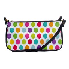 Polka Dot Yellow Green Blue Pink Purple Red Rainbow Color Shoulder Clutch Bags by Mariart