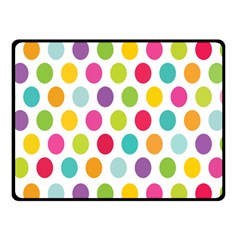 Polka Dot Yellow Green Blue Pink Purple Red Rainbow Color Fleece Blanket (small) by Mariart