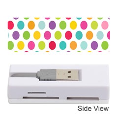 Polka Dot Yellow Green Blue Pink Purple Red Rainbow Color Memory Card Reader (stick)  by Mariart