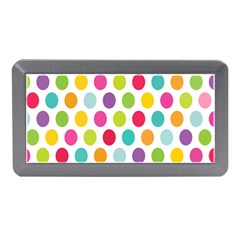 Polka Dot Yellow Green Blue Pink Purple Red Rainbow Color Memory Card Reader (mini) by Mariart