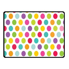 Polka Dot Yellow Green Blue Pink Purple Red Rainbow Color Double Sided Fleece Blanket (small)  by Mariart