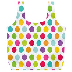 Polka Dot Yellow Green Blue Pink Purple Red Rainbow Color Full Print Recycle Bags (l)  by Mariart