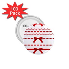 Ribbon Red Line 1.75  Buttons (100 pack) 