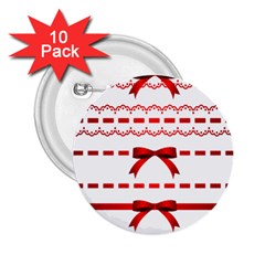 Ribbon Red Line 2.25  Buttons (10 pack) 