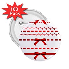 Ribbon Red Line 2.25  Buttons (100 pack) 