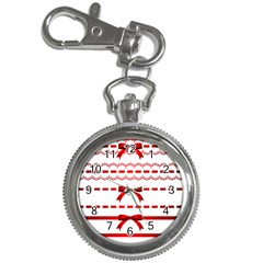 Ribbon Red Line Key Chain Watches