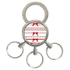 Ribbon Red Line 3-Ring Key Chains