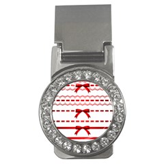 Ribbon Red Line Money Clips (cz)  by Mariart