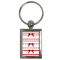 Ribbon Red Line Key Chains (rectangle) 