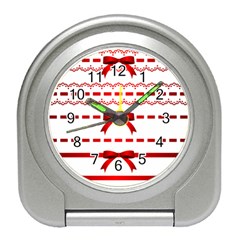 Ribbon Red Line Travel Alarm Clocks