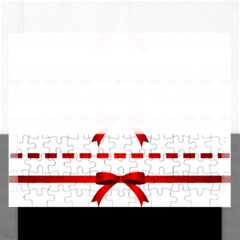 Ribbon Red Line Rectangular Jigsaw Puzzl