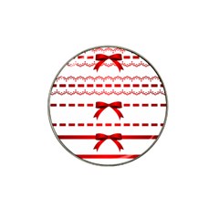 Ribbon Red Line Hat Clip Ball Marker