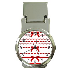 Ribbon Red Line Money Clip Watches