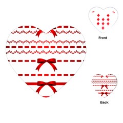 Ribbon Red Line Playing Cards (Heart) 