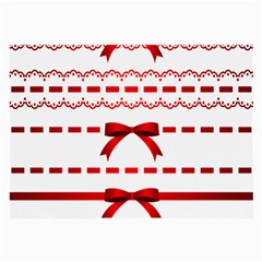 Ribbon Red Line Large Glasses Cloth (2-Side)