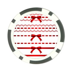 Ribbon Red Line Poker Chip Card Guard