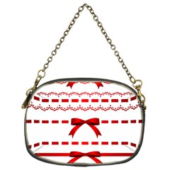 Ribbon Red Line Chain Purses (One Side) 