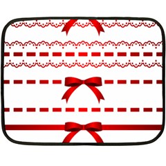 Ribbon Red Line Fleece Blanket (Mini)