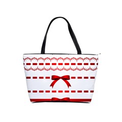 Ribbon Red Line Shoulder Handbags