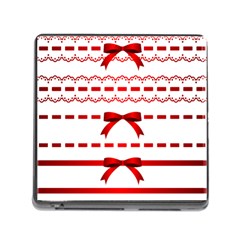 Ribbon Red Line Memory Card Reader (Square)