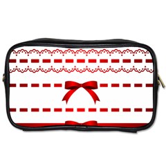 Ribbon Red Line Toiletries Bags