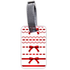 Ribbon Red Line Luggage Tags (Two Sides)