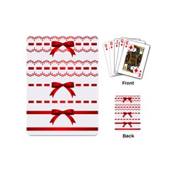 Ribbon Red Line Playing Cards (mini)  by Mariart