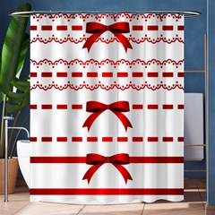 Ribbon Red Line Shower Curtain 60  x 72  (Medium) 