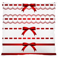 Ribbon Red Line Large Cushion Case (Two Sides)