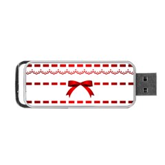 Ribbon Red Line Portable USB Flash (Two Sides)