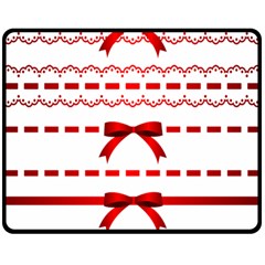 Ribbon Red Line Double Sided Fleece Blanket (Medium) 