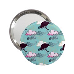 Rain Clouds Umbrella Blue Sky Pink 2 25  Handbag Mirrors by Mariart