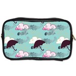 Rain Clouds Umbrella Blue Sky Pink Toiletries Bags 2-Side Front