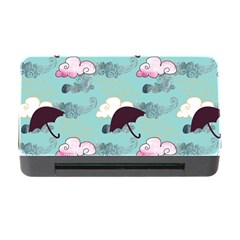 Rain Clouds Umbrella Blue Sky Pink Memory Card Reader With Cf by Mariart