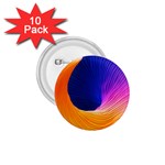 Wave Waves Chefron Color Blue Pink Orange White Red Purple 1.75  Buttons (10 pack) Front