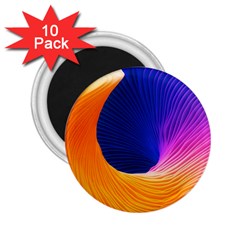 Wave Waves Chefron Color Blue Pink Orange White Red Purple 2 25  Magnets (10 Pack)  by Mariart