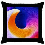 Wave Waves Chefron Color Blue Pink Orange White Red Purple Throw Pillow Case (Black) Front