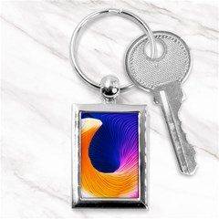 Wave Waves Chefron Color Blue Pink Orange White Red Purple Key Chains (rectangle)  by Mariart