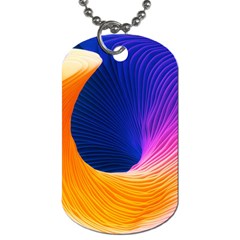 Wave Waves Chefron Color Blue Pink Orange White Red Purple Dog Tag (one Side) by Mariart