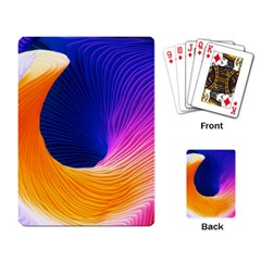 Wave Waves Chefron Color Blue Pink Orange White Red Purple Playing Card by Mariart