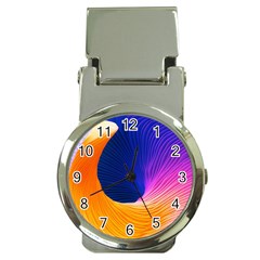 Wave Waves Chefron Color Blue Pink Orange White Red Purple Money Clip Watches by Mariart