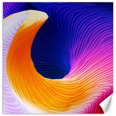 Wave Waves Chefron Color Blue Pink Orange White Red Purple Canvas 12  X 12   by Mariart