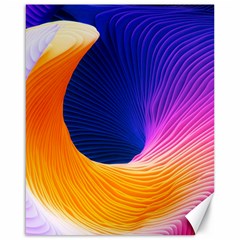 Wave Waves Chefron Color Blue Pink Orange White Red Purple Canvas 16  X 20   by Mariart