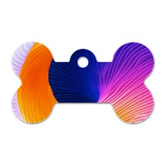 Wave Waves Chefron Color Blue Pink Orange White Red Purple Dog Tag Bone (one Side) by Mariart